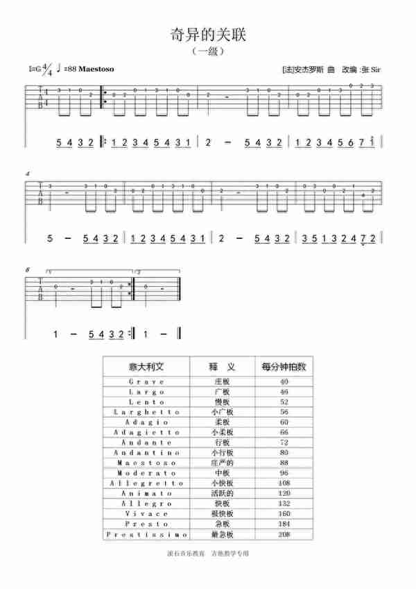 民谣吉他一级考级乐曲12首，吉他教学，吉他演奏